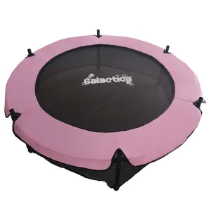 Galactica Mini Trampoline 4.5FT 55inch with Safety Net Enclosure Indoor Outdoor Children Activity Junior Trampoline Pink