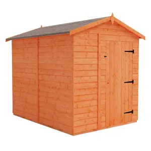 8 x 6 (2.38m x 1.75m) Wooden Windowless T&G Garden APEX Shed - Single Door (12mm T&G Floor and Roof) (8ft x 6ft) (8x6)