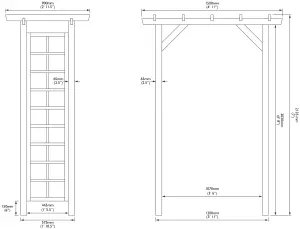 Rowlinson Square top Softwood Arch - Assembly service included