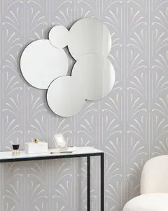 Beliani Modern Wall Mirror CLAIS Silver