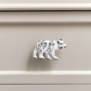 Melody Maison Antique White Bear Drawer Knob