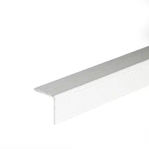 Self-adhesive anodised aluminium anti non slip stair edge nosing trim 900mm x 25mm x 25mm A40 silver