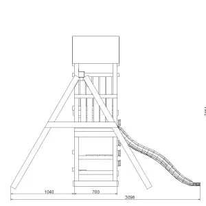 Shire Chester climbing frame with double swings silde and step ladder