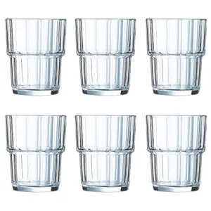 URBNLIVING 10cm Height 250ml Drinking Glasses Set of 6