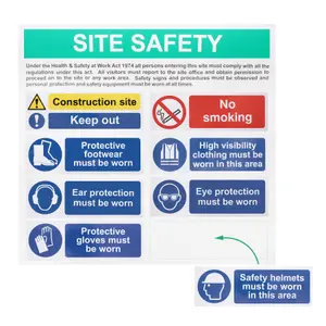 EAI - Site Safety Sign Build Own Composite Kit 650 x 650mm with 12 signs