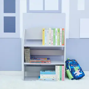 Teamson Kids by Teamson Kids Child Sized Bookcase with 3 Shelves, Gray