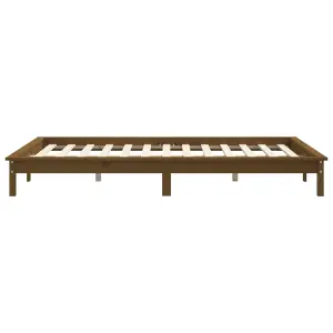 Berkfield Bed Frame Honey Brown 120x200 cm Solid Wood Pine