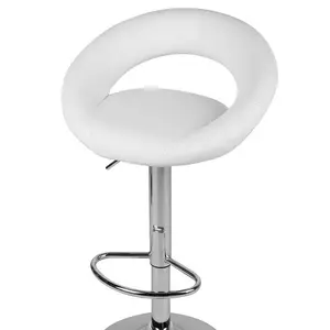 Cartwright Height Adjustable Swivel Bar Stool (Set of 2) White