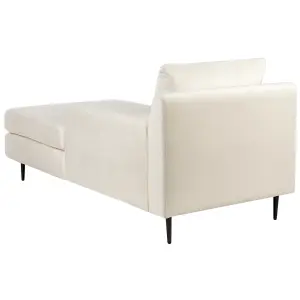 Velvet Chaise Lounge Beige GUERET