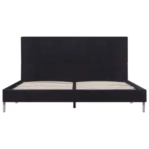 Berkfield Bed Frame Black Fabric 150x200 cm 5FT King Size