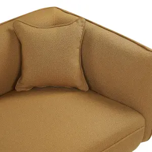 Right Hand Boucle Chaise Lounge Mustard CHEVANNES