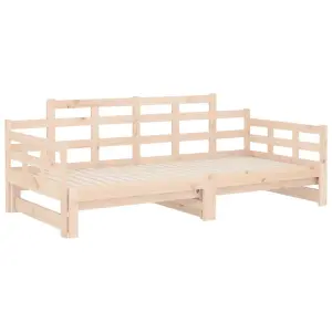 Berkfield Pull-out Day Bed Solid Wood Pine 2x(80x200) cm