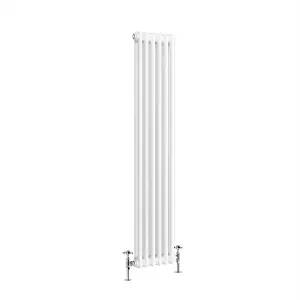 G-Rad White Double Column Vertical Radiator - (H) 1500 x (W) 285mm