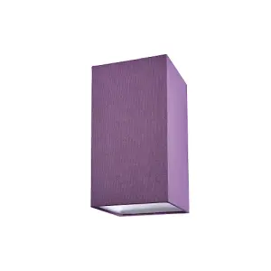 Contemporary and Stylish Vivid Purple Linen Fabric Tall Rectangular Lampshade