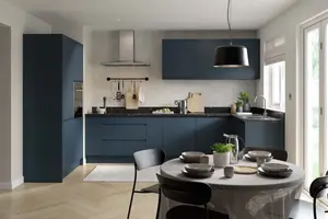 Kitchen Kit Wall End Panel 800mm J-Pull - Ultra Matt Indigo Blue