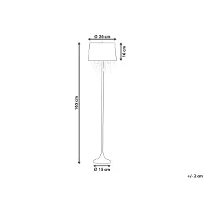 Crystal Floor Lamp White EVANS