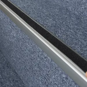 Anodised aluminium anti non slip stair edge nosing trim 900mm x 41mm x 26,6mm A44 silver