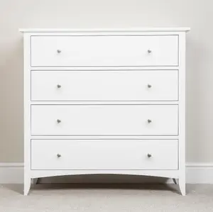 Edward Hopper White 4 Drawer Chest of Drawers