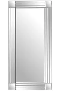 MirrorOutlet Milton All Glass Frameless Full Length Bevelled Leaner Wall Mirror 174 x 85cm