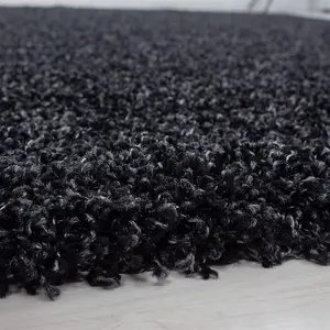 Abaseen 60x110 cm Anthracite Shaggy Rug - Soft Touch Thick Pile Modern Rugs - Washable Area Rugs for Home and Office