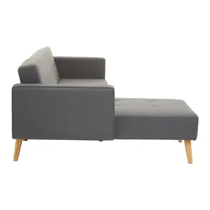 Interiors by Premier Hagen Grey Large Corner Sofa Bed