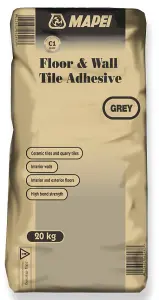 Mapei Grey Wall & floor tile Adhesive, 20kg