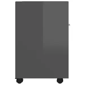 Makenzlie File Cabinet High Gloss Grey