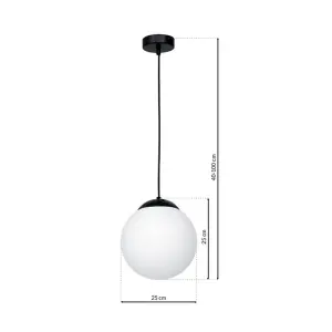 Milagro Lima Hand Made Designer Pendant Lamp Matt Black And Cool White