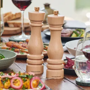 Cole & Mason London Beech Wood Salt & Pepper Mill Set 220mm