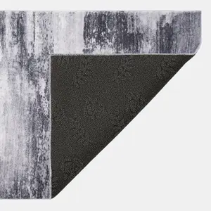 Rug Abstract Area Carpet Modern Rugs Geometric, Grey - 80 x 150cm