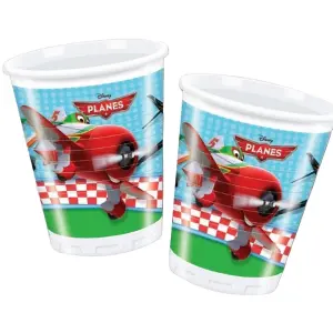 Disney Planes Dusty And Skipper Riley Plastic Disposable Cup (Pack of 8) Multicoloured (One Size)