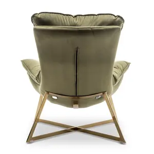 Velvet Sage Green Pierina Accent Chair