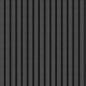 Wood Slat Wall Panels - Charcoal Wood Black Acoustic Felt - 2400x600x22mm - Premium Quality by Proclad