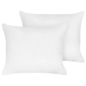 Set of 2 Pillows TRIGLAV High 50 x 60 cm White