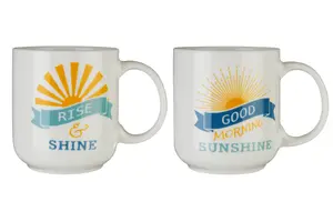 Maison by Premier Set Of Two Sunshine Mugs