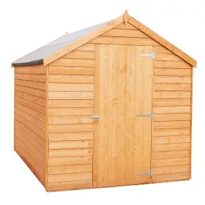 8 x 6 Shed Value Overlap - Apex Wooden Bike Store / Garden Shed - 2 Windows - Single Door - 8ft x 6ft (2.39m x 1.83m)