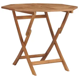 Berkfield Folding Garden Table 85x85x76 cm Solid Teak Wood