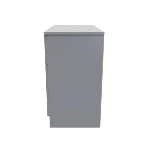 Chester 3 Drawer Chest in Uniform Grey Gloss & Dusk Grey (Ready Assembled)