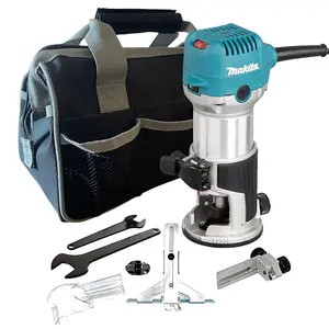 Makita RT0702CX4 1/4" Router / Laminate Trimmer with Trimmer Guide 240V + Bag