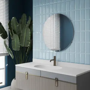 Trentie Blue Gloss Metro Ceramic Wall Tile Sample