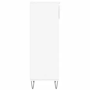 Shoe Cabinet High Gloss White 40x36x105 cm Engineered Wood