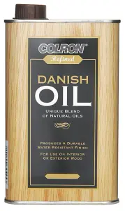 Colron Refined Deep mahogany Satin Not antibacterial Danish Furniture Wood oil, 500ml