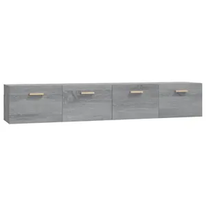 Berkfield Wall Cabinets 2 pcs Grey Sonoma 100x36.5x35 cm Engineered Wood