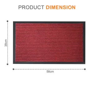 Non Slip Rubber Door Mat  Indoor & Outdoor Anti Skid Floor Entrance Carpet for Home