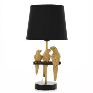 Hestia Gold Parrot Trio Table Lamp