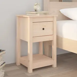 Berkfield Bedside Cabinet 40x35x61.5 cm Solid Wood Pine