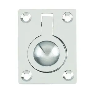 AFIT Polished Chrome Flush Ring Cabinet Door Pull 63 x 50mm