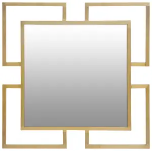 Interiors by Premier Allure Gold Brushed Small Wall Mirror