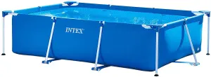 INTEX 2.6m Metal Frame Rectangular Swimming Pool Durable Outdoor Garden Pool