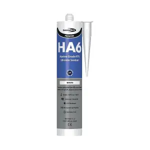 Bond It Premier HA6 Marine Silicon Sealant White 310 Pack of 6